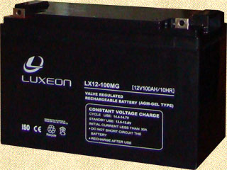 Аккумуляторные батареи (аккумуляторы) «Luxeon LX12200MG», «Luxeon LX12-65MG» и «Luxeon LX12-100MG» гелевые герметичные необслуживаемые